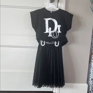 Dior Black and White Kids matching set top+skirt